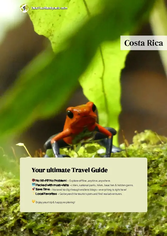 example page 0 from our offline Travel Guide for Costa Rica